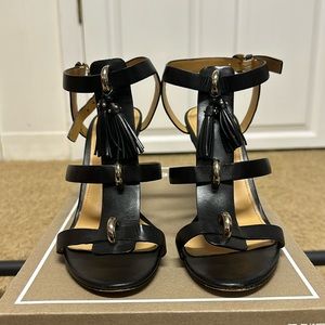 Enzo Angiolini Black Tassel Heels